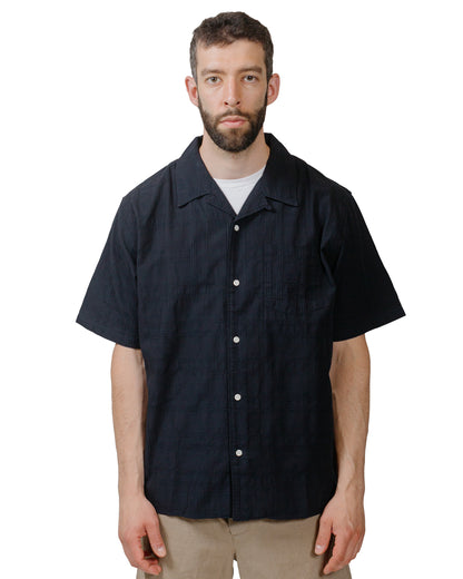 lost & found Norse Projects Norse Projects Carsten Relaxed Dobby Check Shirt Dark Navy