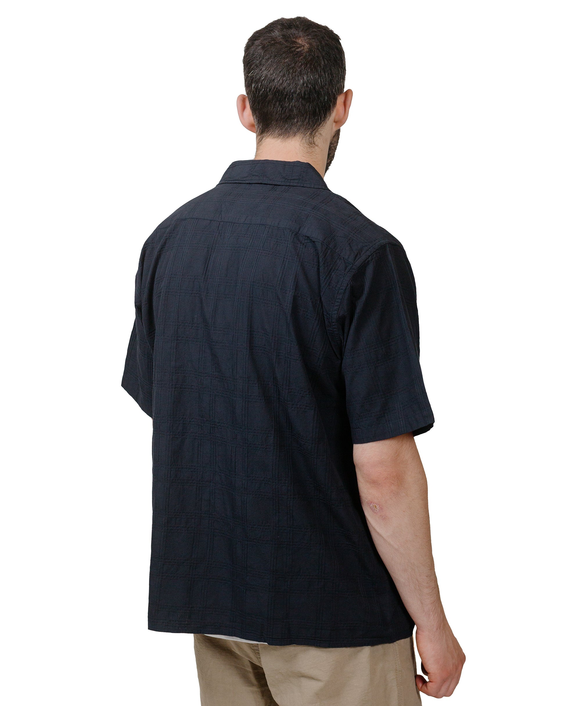 lost & found Norse Projects Norse Projects Carsten Relaxed Dobby Check Shirt Dark Navy