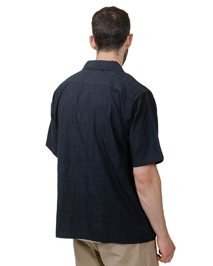 lost & found Norse Projects Norse Projects Carsten Relaxed Dobby Check Shirt Dark Navy