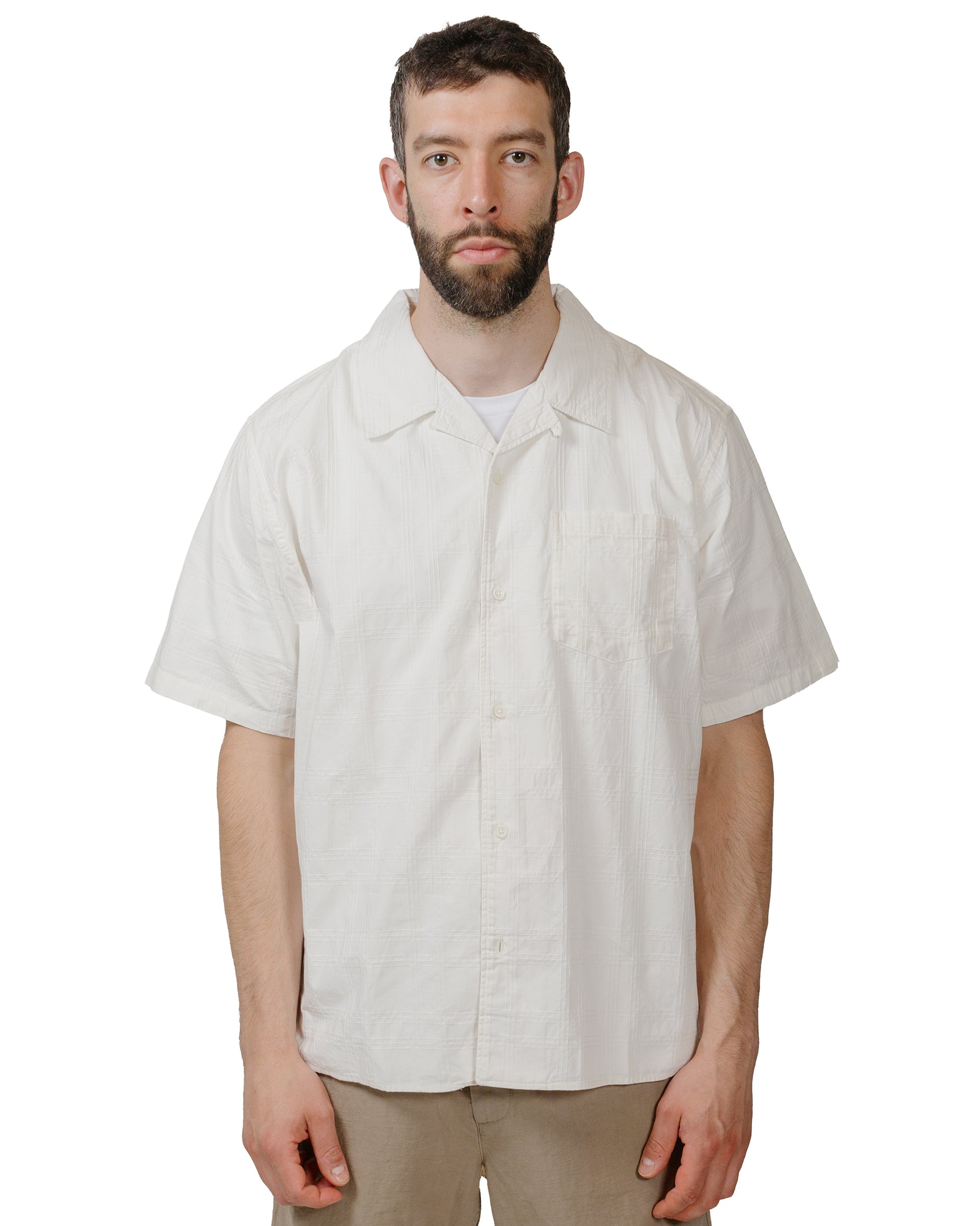 lost & found Norse Projects Norse Projects Carsten Relaxed Dobby Check Shirt Ecru