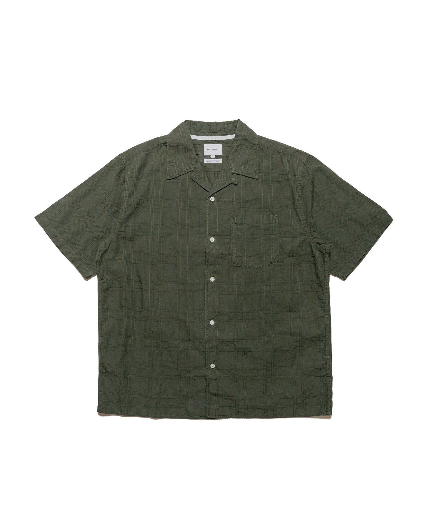 lost & found Norse Projects Norse Projects Carsten Relaxed Dobby Check Shirt Spruce Green