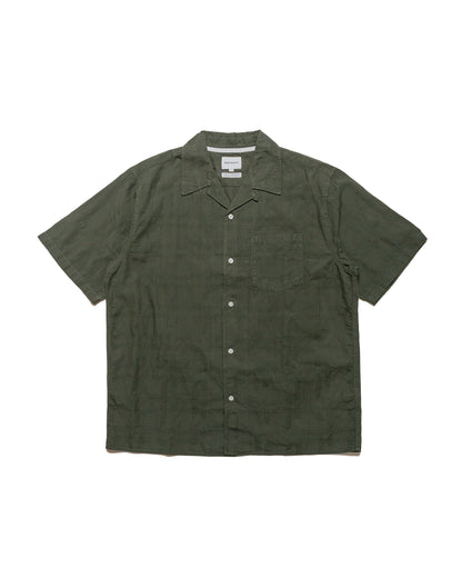 lost & found Norse Projects Norse Projects Carsten Relaxed Dobby Check Shirt Spruce Green