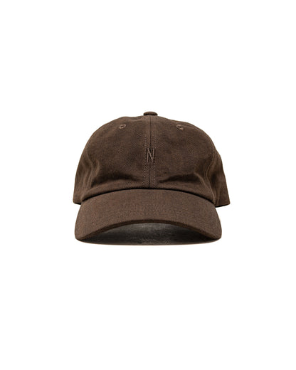 lost & found Norse Projects Norse Projects Cotton Wool Herringbone Twill 6-Panel Cap Delicioso Brown