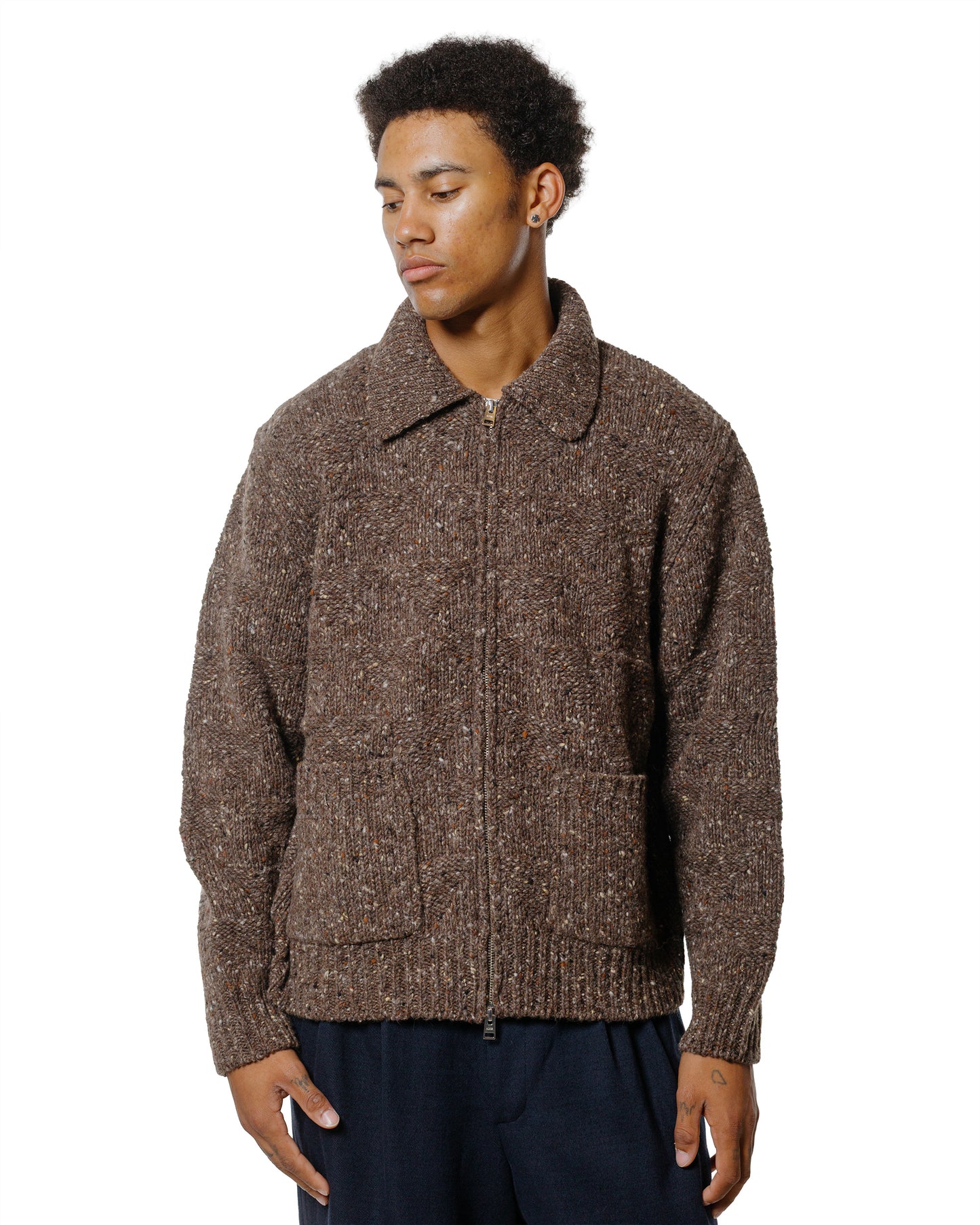 lost & found Norse Projects Norse Projects Erik Donegal Diamond Jacket Seal Brown