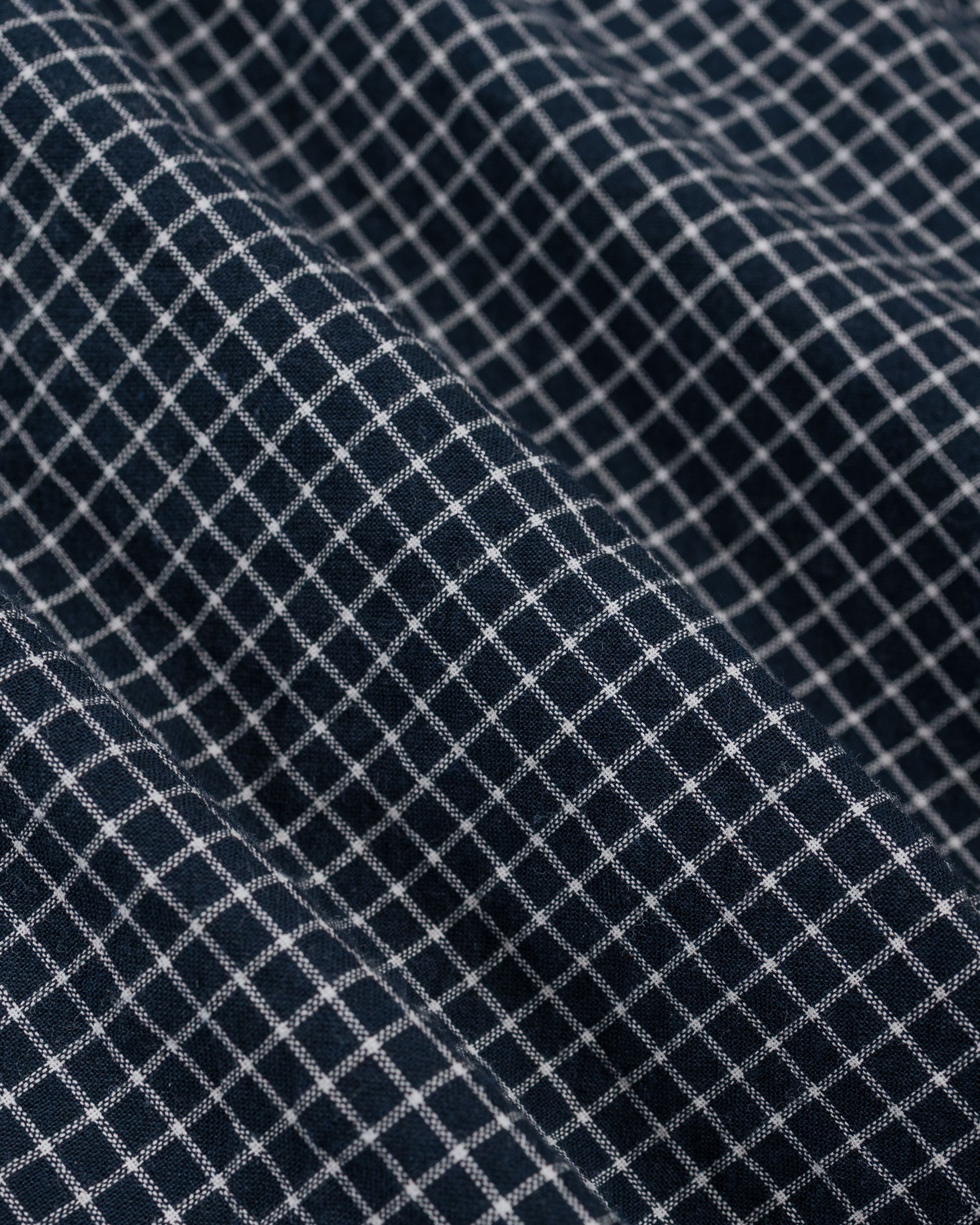 lost & found Norse Projects Norse Projects Espevik Check Oversized Shirt Dark Navy