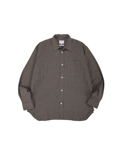 lost & found Norse Projects Norse Projects Espevik Check Oversized Shirt Taupe