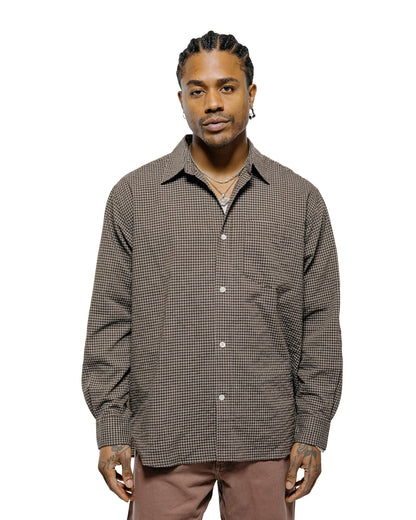lost & found Norse Projects Norse Projects Espevik Check Oversized Shirt Taupe