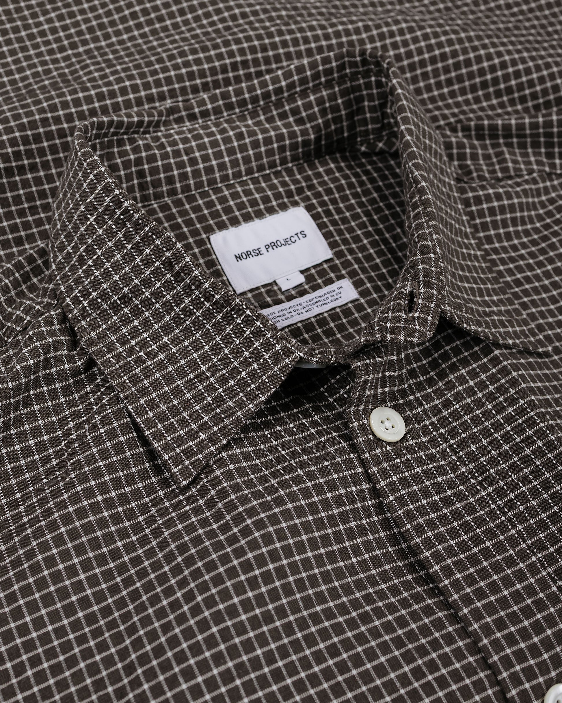 lost & found Norse Projects Norse Projects Espevik Check Oversized Shirt Taupe