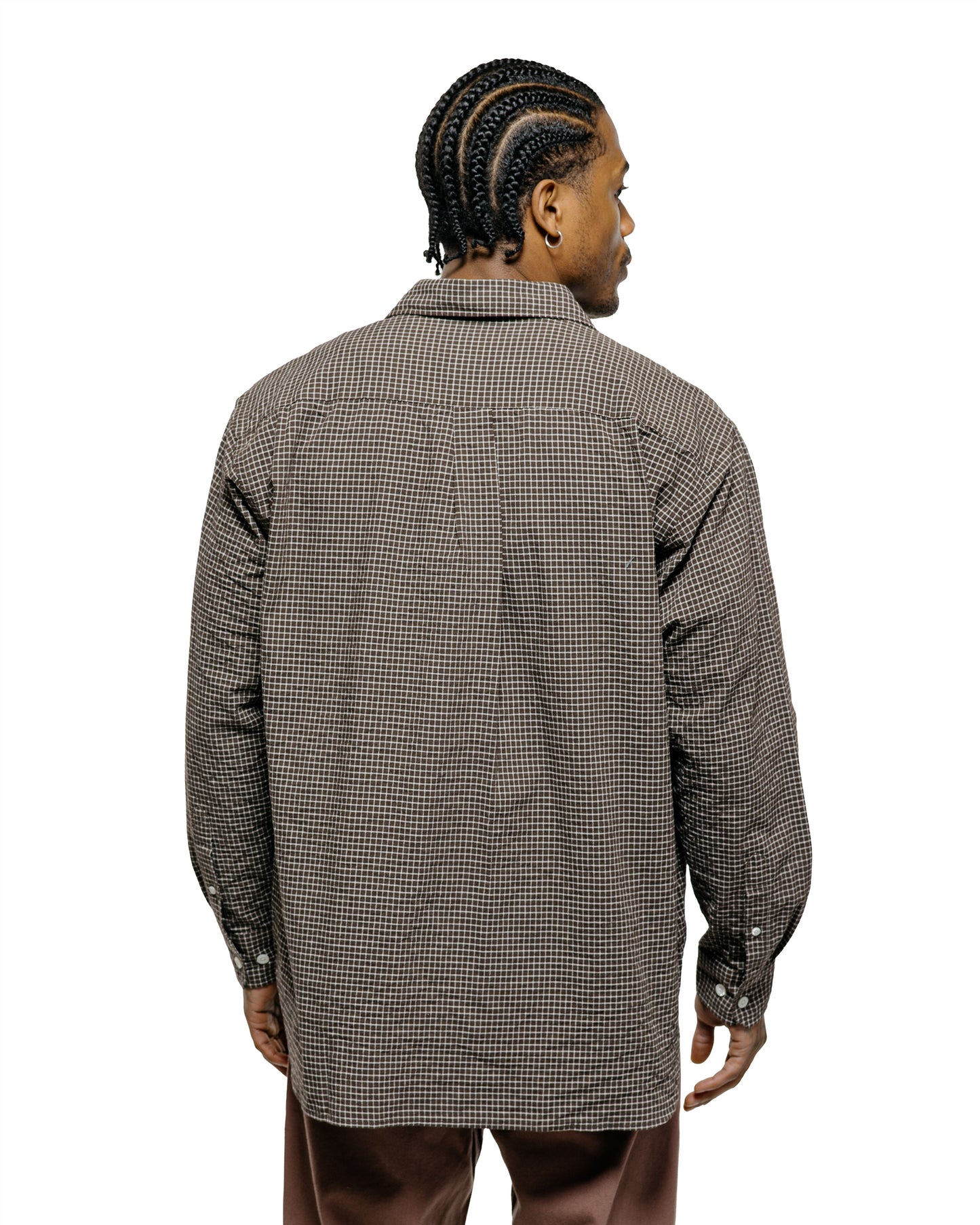 lost & found Norse Projects Norse Projects Espevik Check Oversized Shirt Taupe