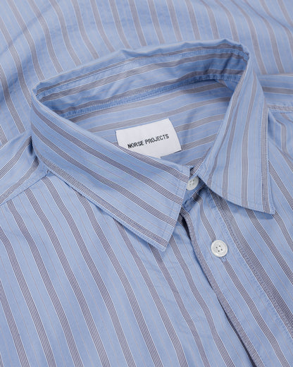 lost & found Norse Projects Norse Projects Espevik Fine Oversize Shirt Bel Air Blue