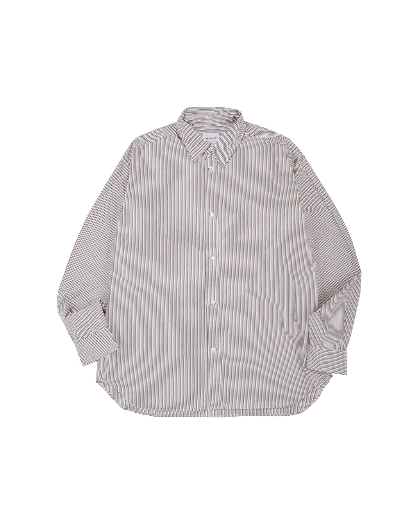 lost & found Norse Projects Norse Projects Espevik Fine Oversize Shirt Walnut