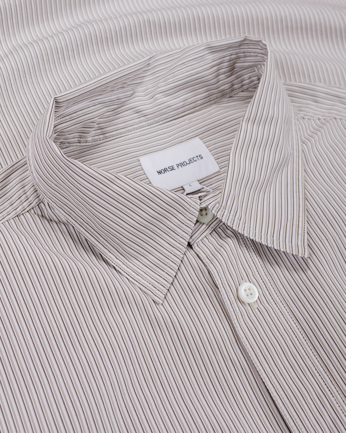 lost & found Norse Projects Norse Projects Espevik Fine Oversize Shirt Walnut