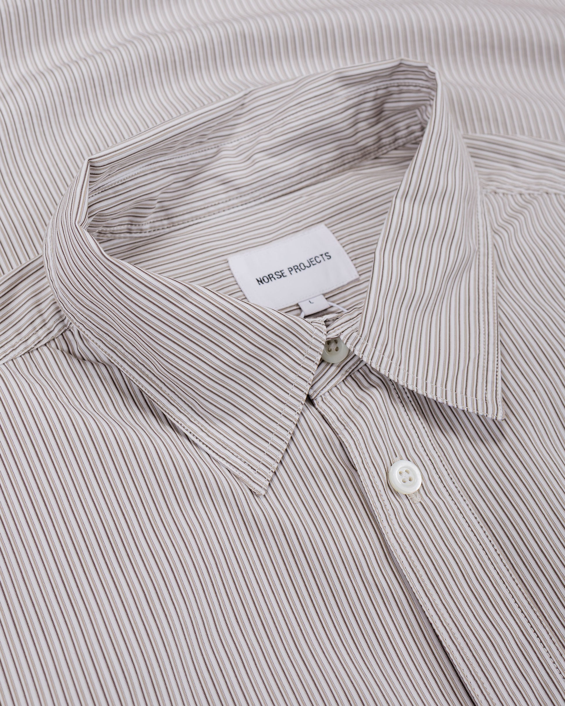 lost & found Norse Projects Norse Projects Espevik Fine Oversize Shirt Walnut