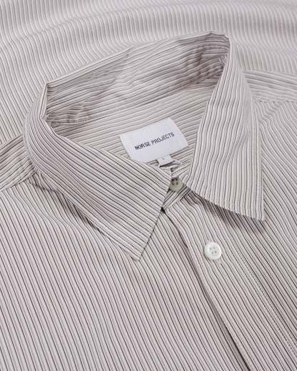lost & found Norse Projects Norse Projects Espevik Fine Oversize Shirt Walnut