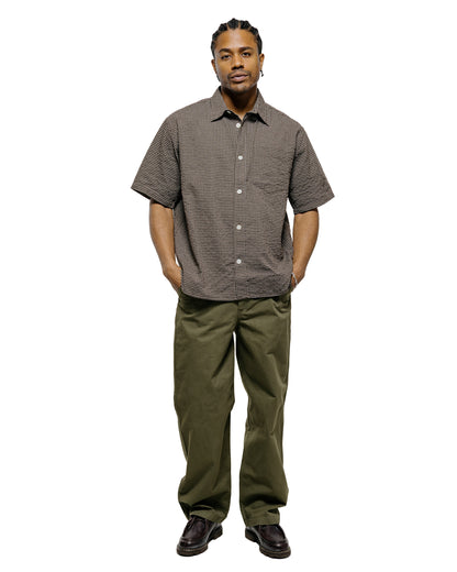 lost & found Norse Projects Norse Projects Espevik Oversized Check SS Shirt Taupe
