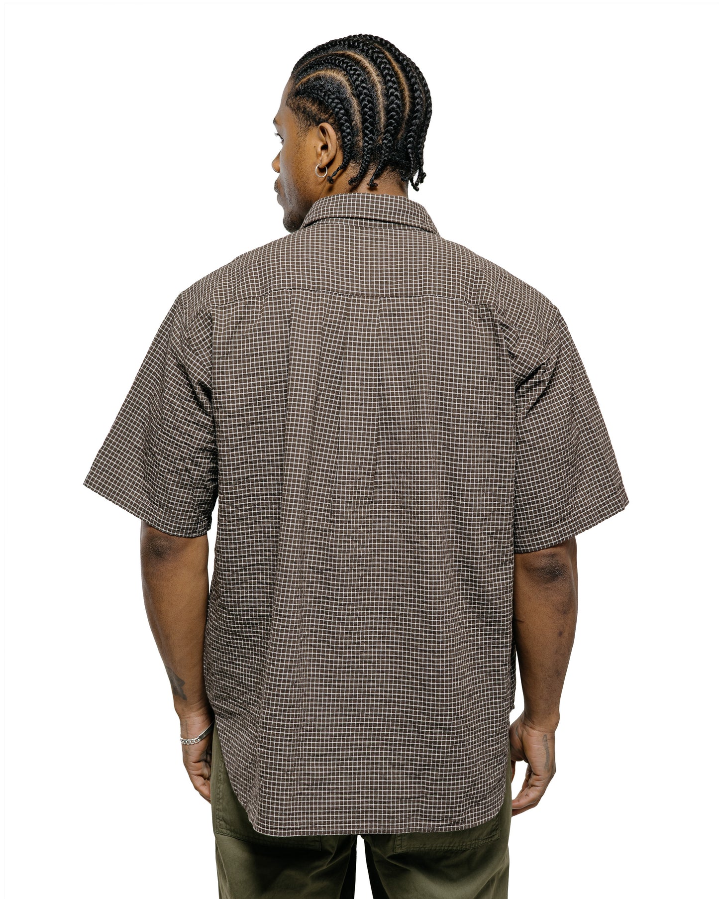 lost & found Norse Projects Norse Projects Espevik Oversized Check SS Shirt Taupe