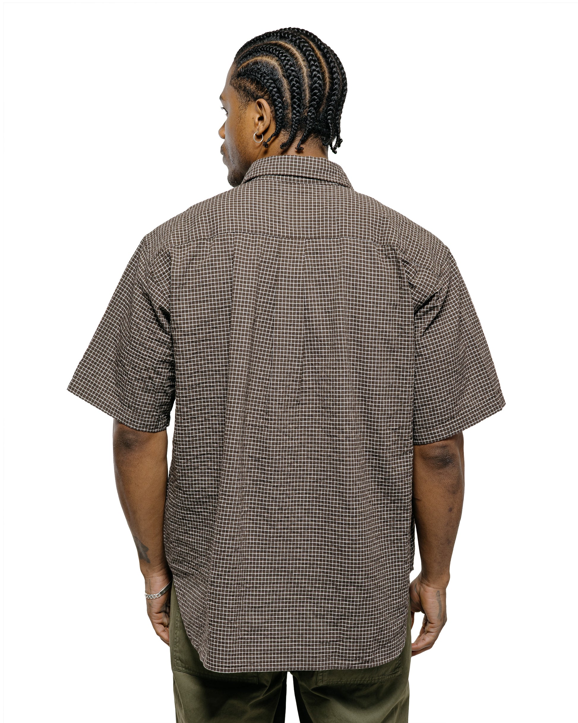 lost & found Norse Projects Norse Projects Espevik Oversized Check SS Shirt Taupe