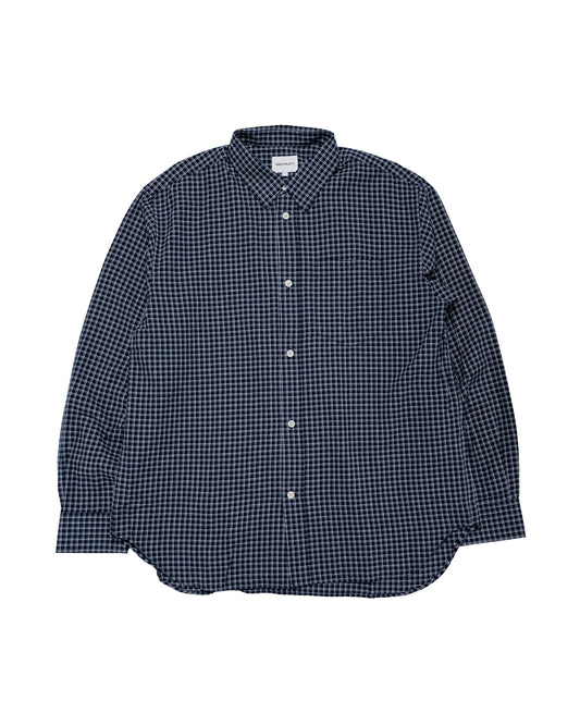 Norse Projects Espevik Oversized Check Shirt Dark Navy Check
