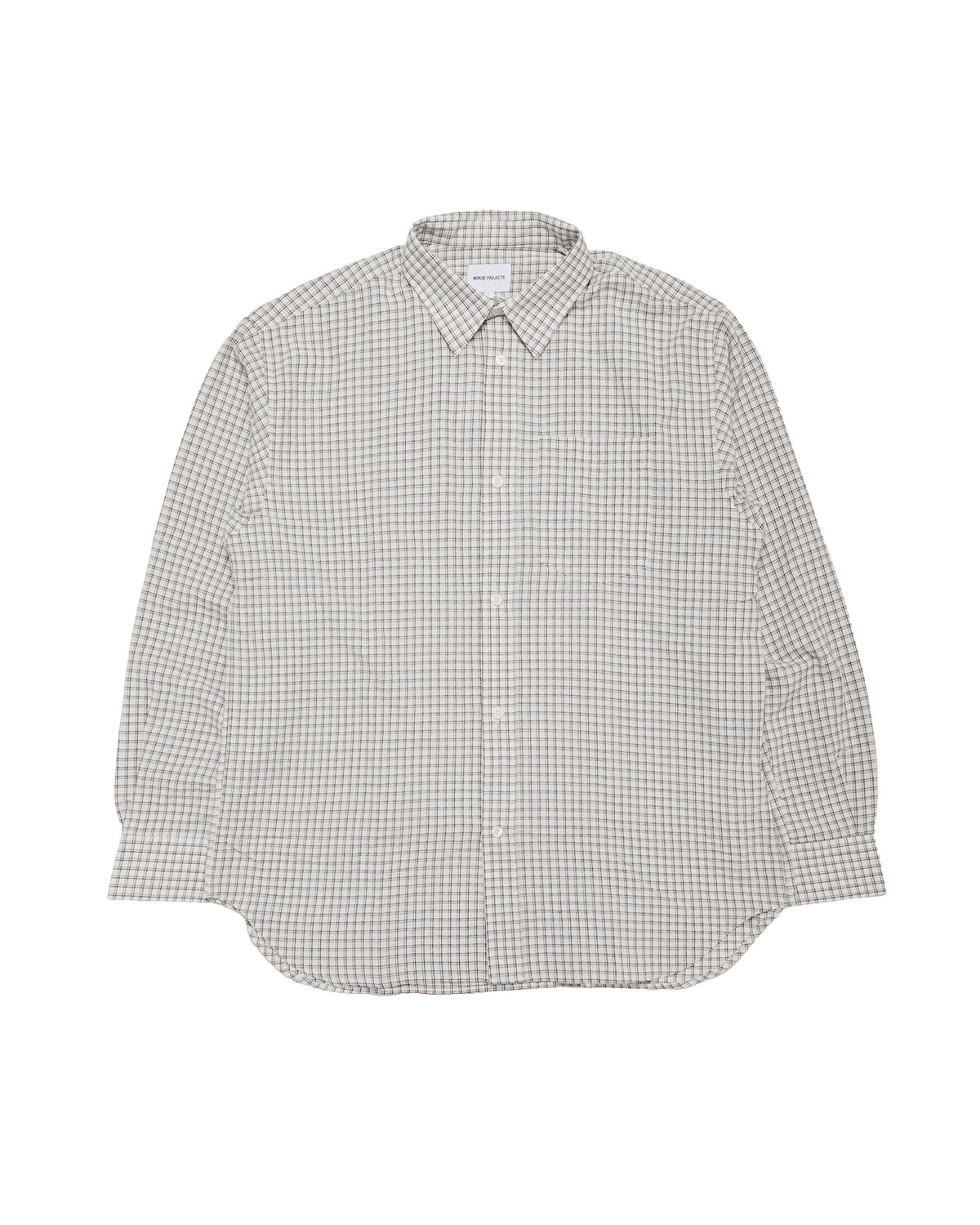 Norse Projects Espevik Oversized Check Shirt Natural Ecru