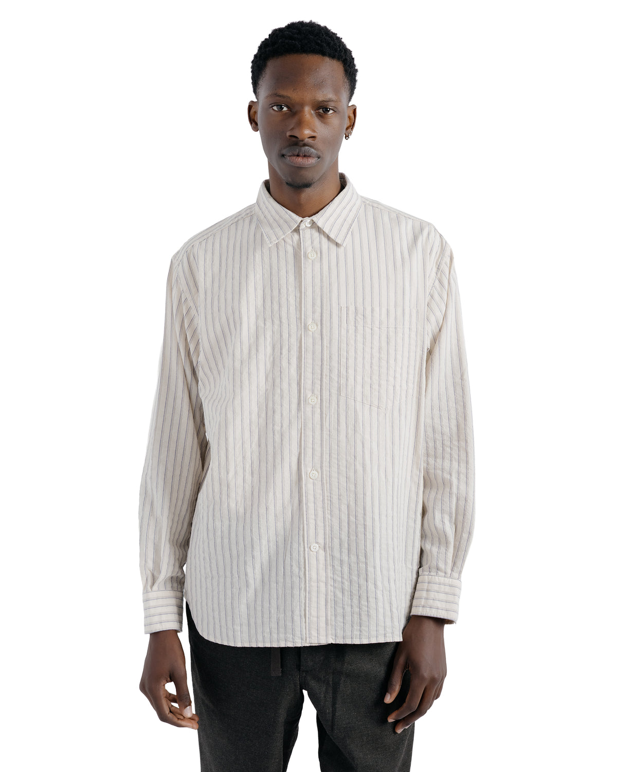 Norse Projects Falster Stripe Oversized Shirt Natural Ecru