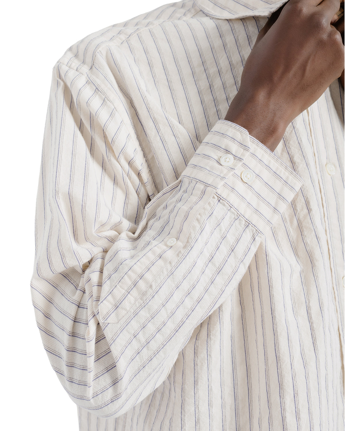 Norse Projects Falster Stripe Oversized Shirt Natural Ecru