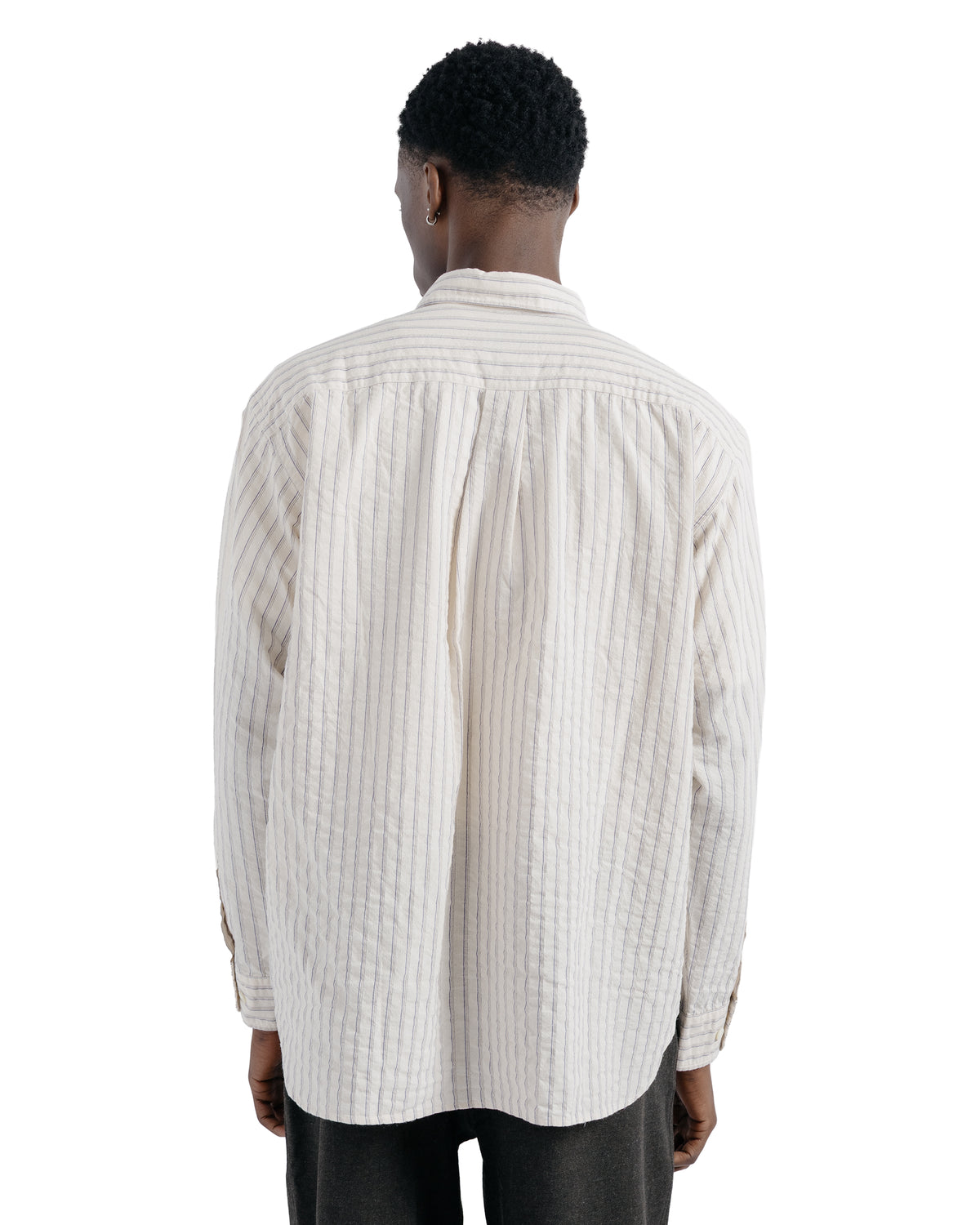 Norse Projects Falster Stripe Oversized Shirt Natural Ecru