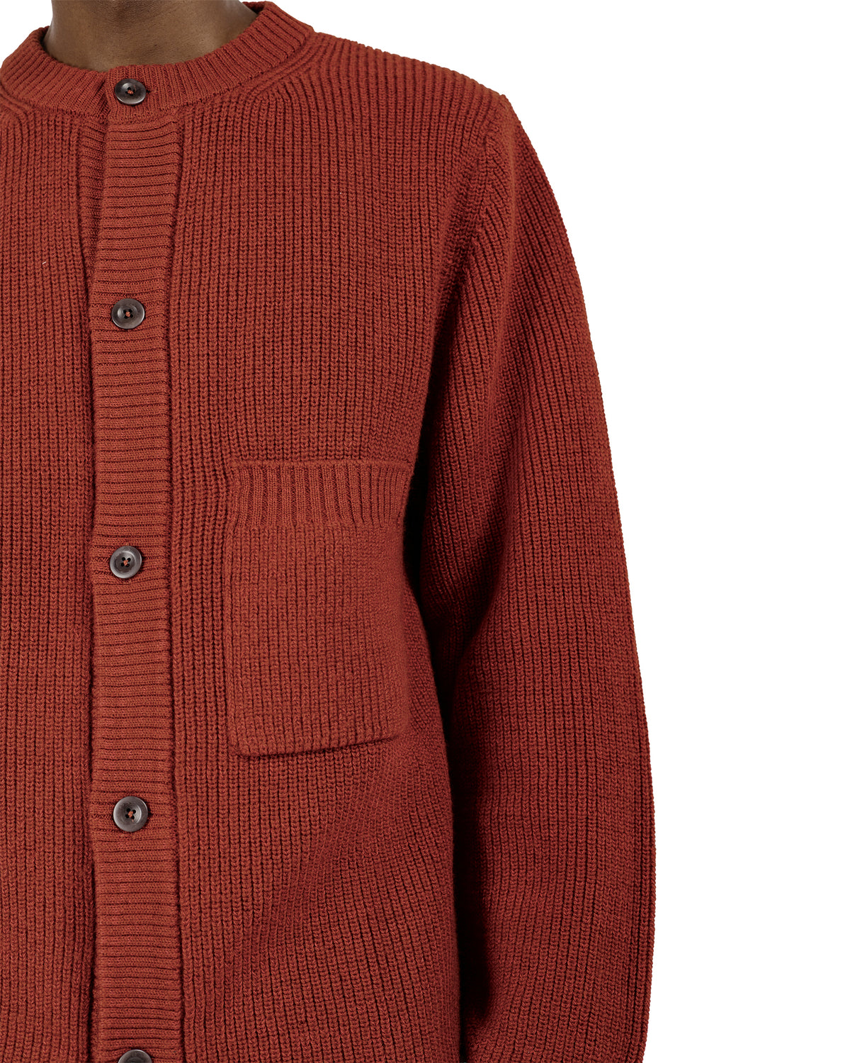 Norse Projects Gullverket Cotton Wool Rib Cardigan Cowhide