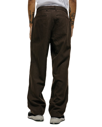 lost & found Norse Projects Norse Projects Hestur Relaxed Cotton Linen Twill  Pleated Trouser Delicioso Brown