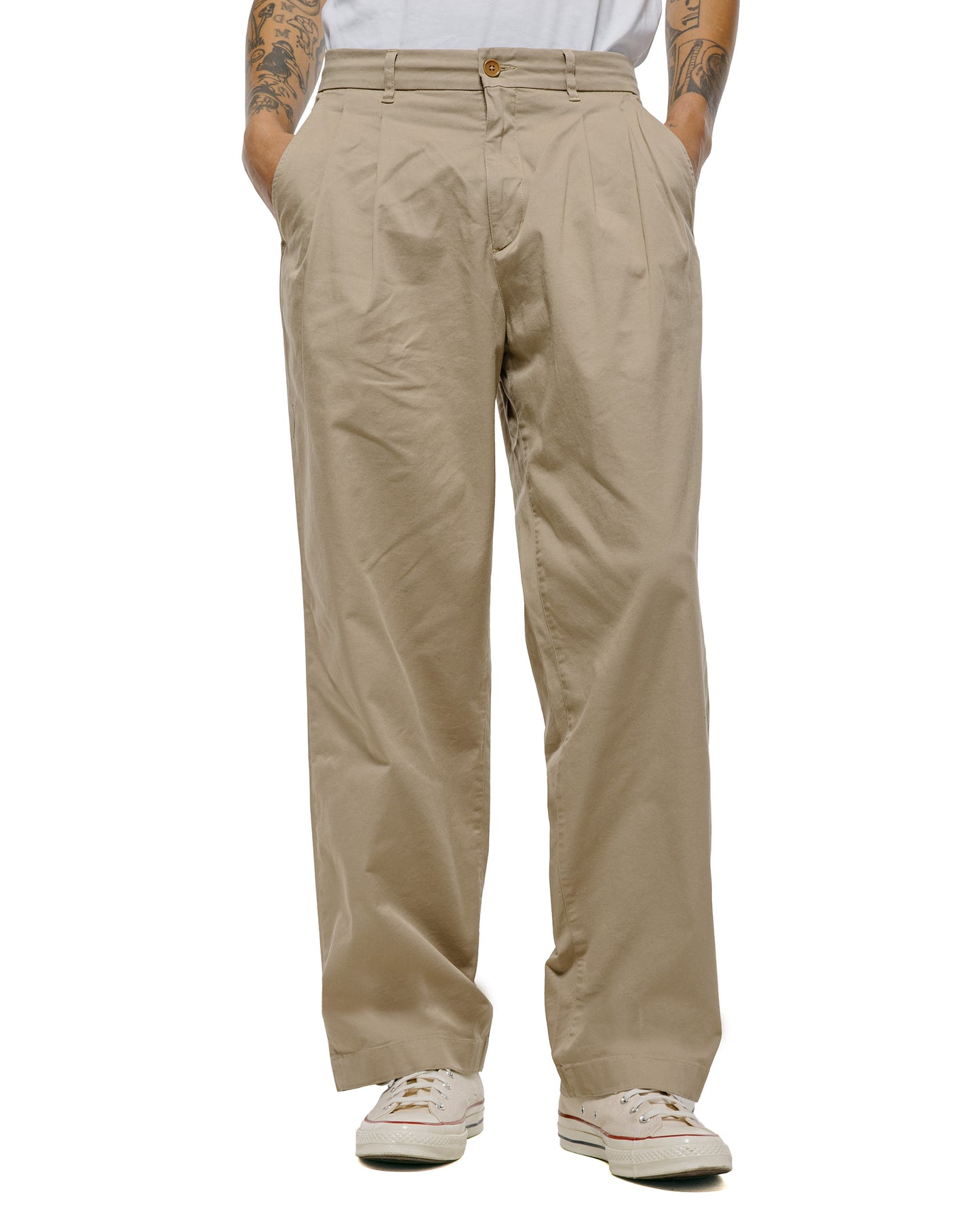 lost & found Norse Projects Norse Projects Hestur Relaxed Twill Pleated Trouser Light Khaki