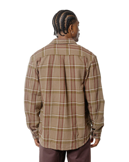 lost & found Norse Projects Norse Projects Hjalmer Heavy Twill Check Overshirt Walnut