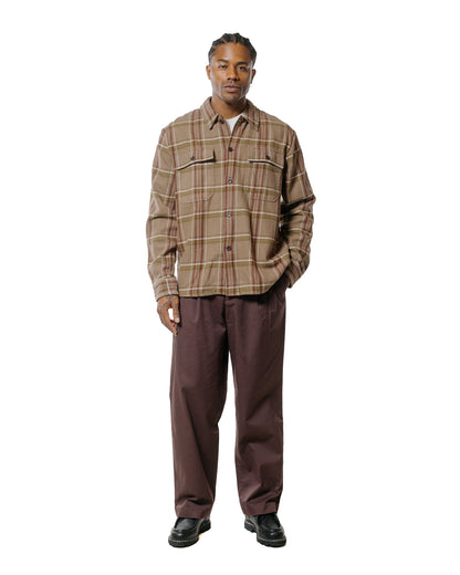 lost & found Norse Projects Norse Projects Hjalmer Heavy Twill Check Overshirt Walnut