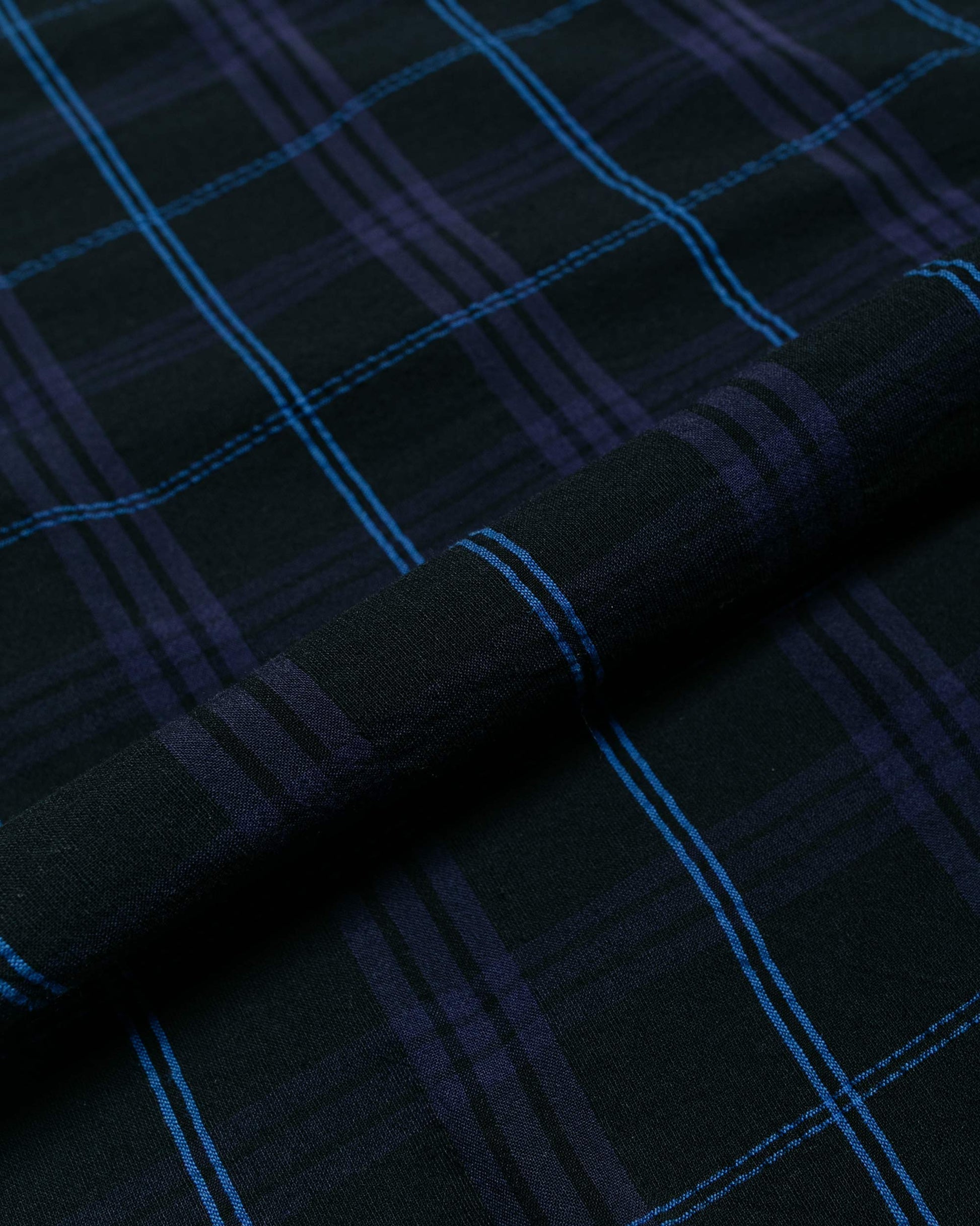 lost & found Norse Projects Norse Projects Ivan Relaxed Textured Check SS Shirt Dark Navy