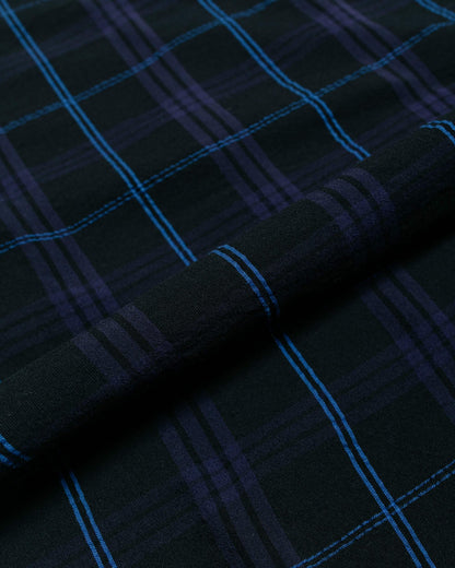 lost & found Norse Projects Norse Projects Ivan Relaxed Textured Check SS Shirt Dark Navy