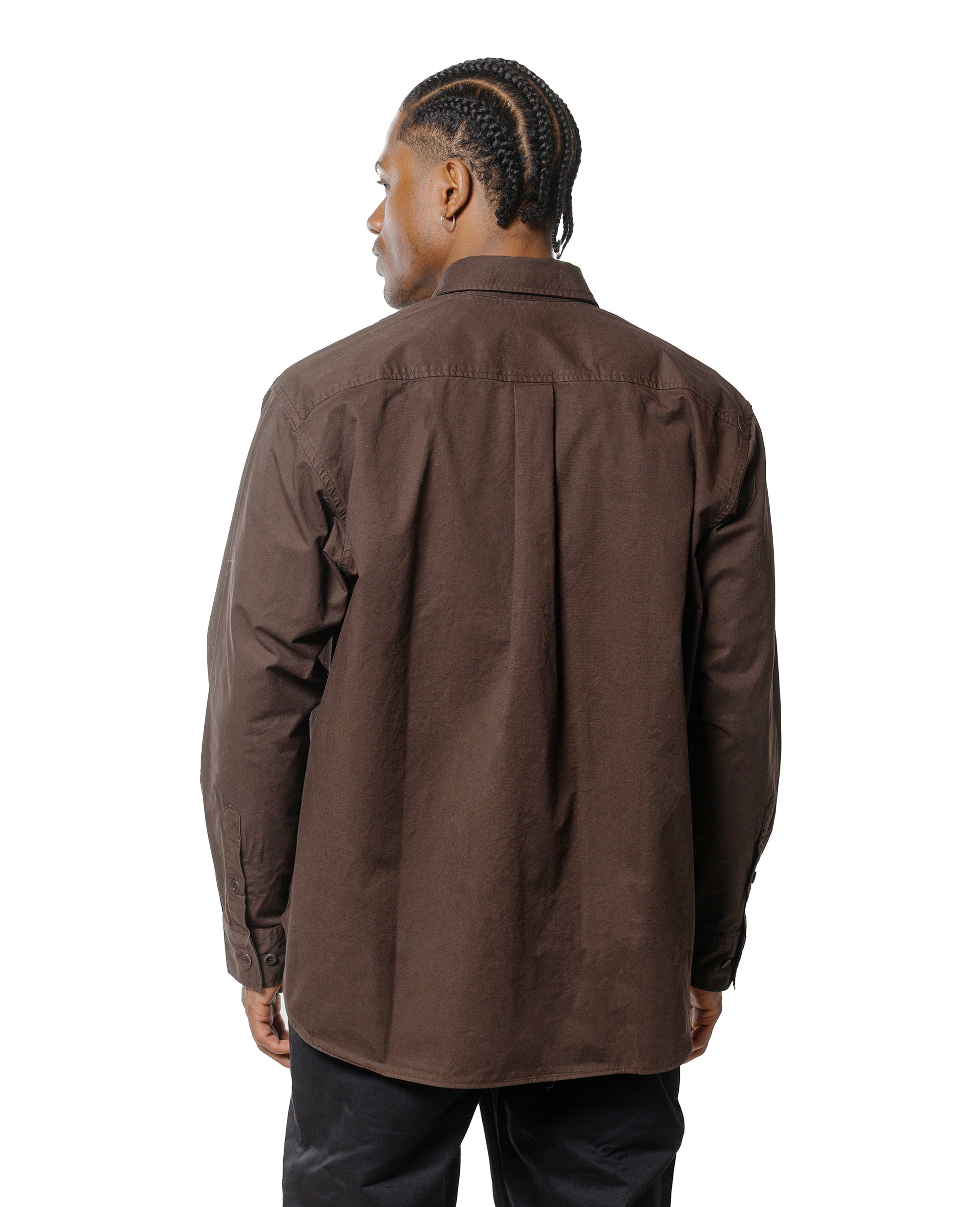 lost & found Norse Projects Norse Projects Julius Mineral Dyed Overshirt Shirt Espresso