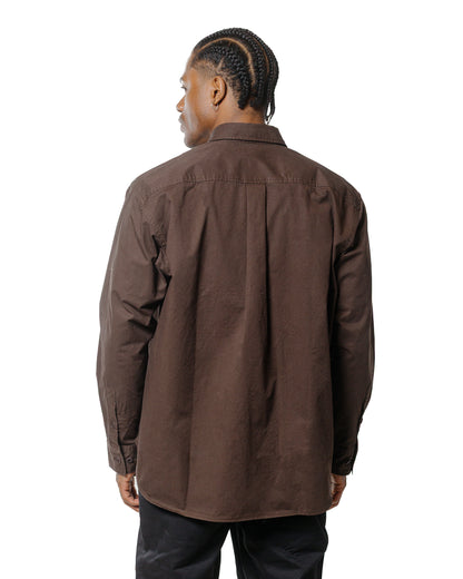 lost & found Norse Projects Norse Projects Julius Mineral Dyed Overshirt Shirt Espresso