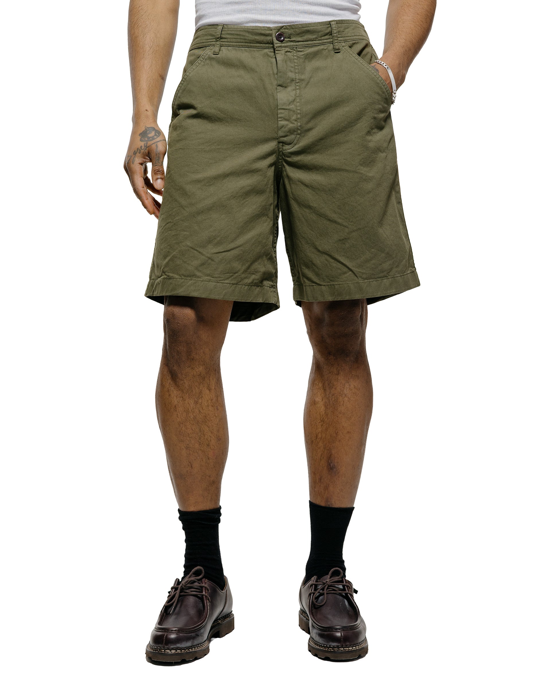 lost & found Norse Projects Norse Projects Kvitfjell Relaxed Cotton Twill Short Olive Night