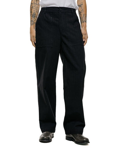 lost & found Norse Projects Norse Projects Kvitfjell Relaxed Cotton Wool Herringbone Pant Black