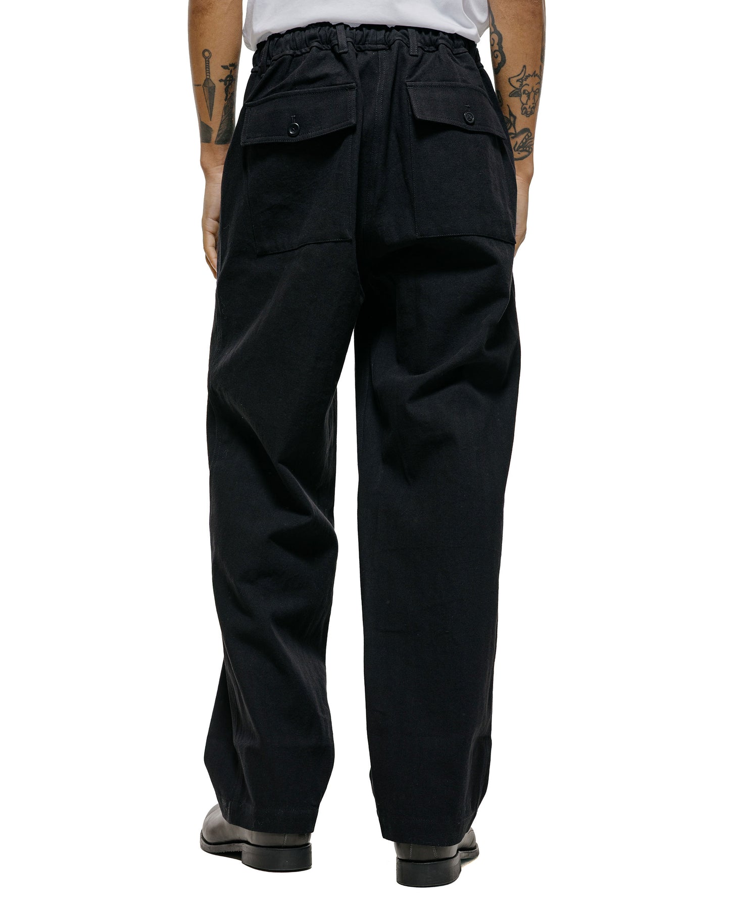lost & found Norse Projects Norse Projects Kvitfjell Relaxed Cotton Wool Herringbone Pant Black