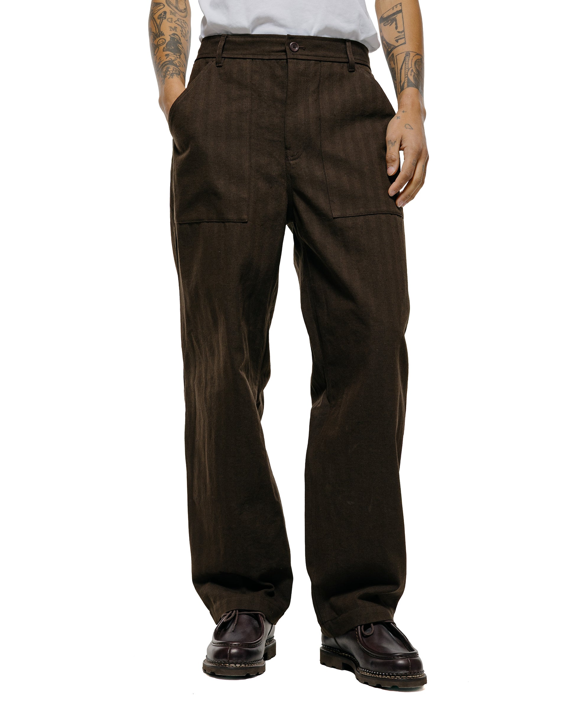 lost & found Norse Projects Norse Projects Kvitfjell Relaxed Cotton Wool Herringbone Pant Delicioso Brown