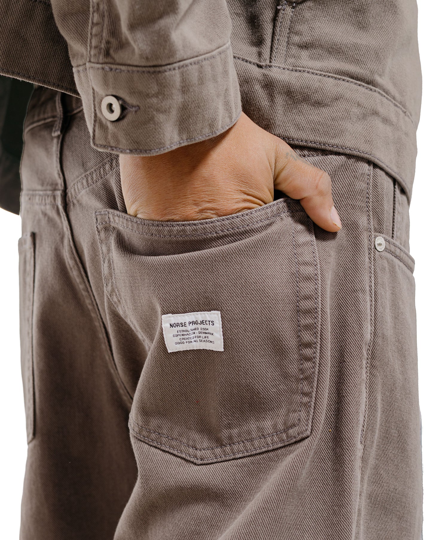 lost & found Norse Projects Norse Projects Lost & Found Korshavn Relaxed 5 Pocket Magnet Grey
