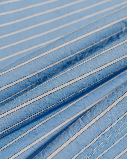 lost & found Norse Projects Norse Projects Mads Poplin Stripe SS Navy