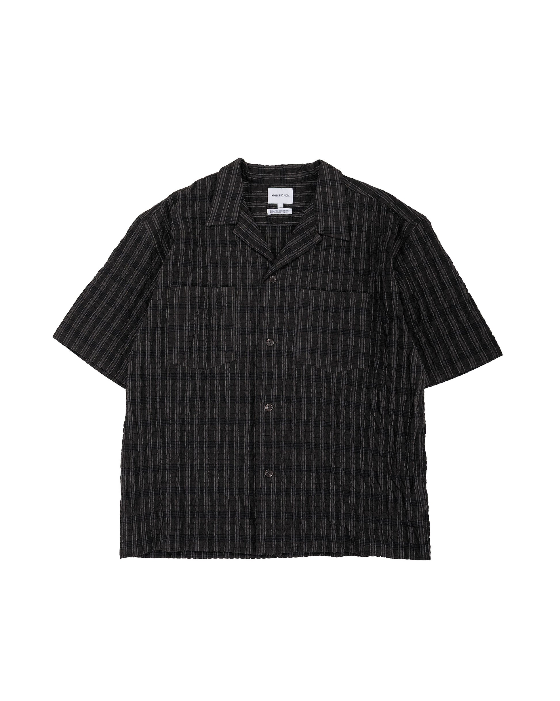 lost & found Norse Projects Norse Projects Mols Check SS Camp Shirt Delicioso Brown