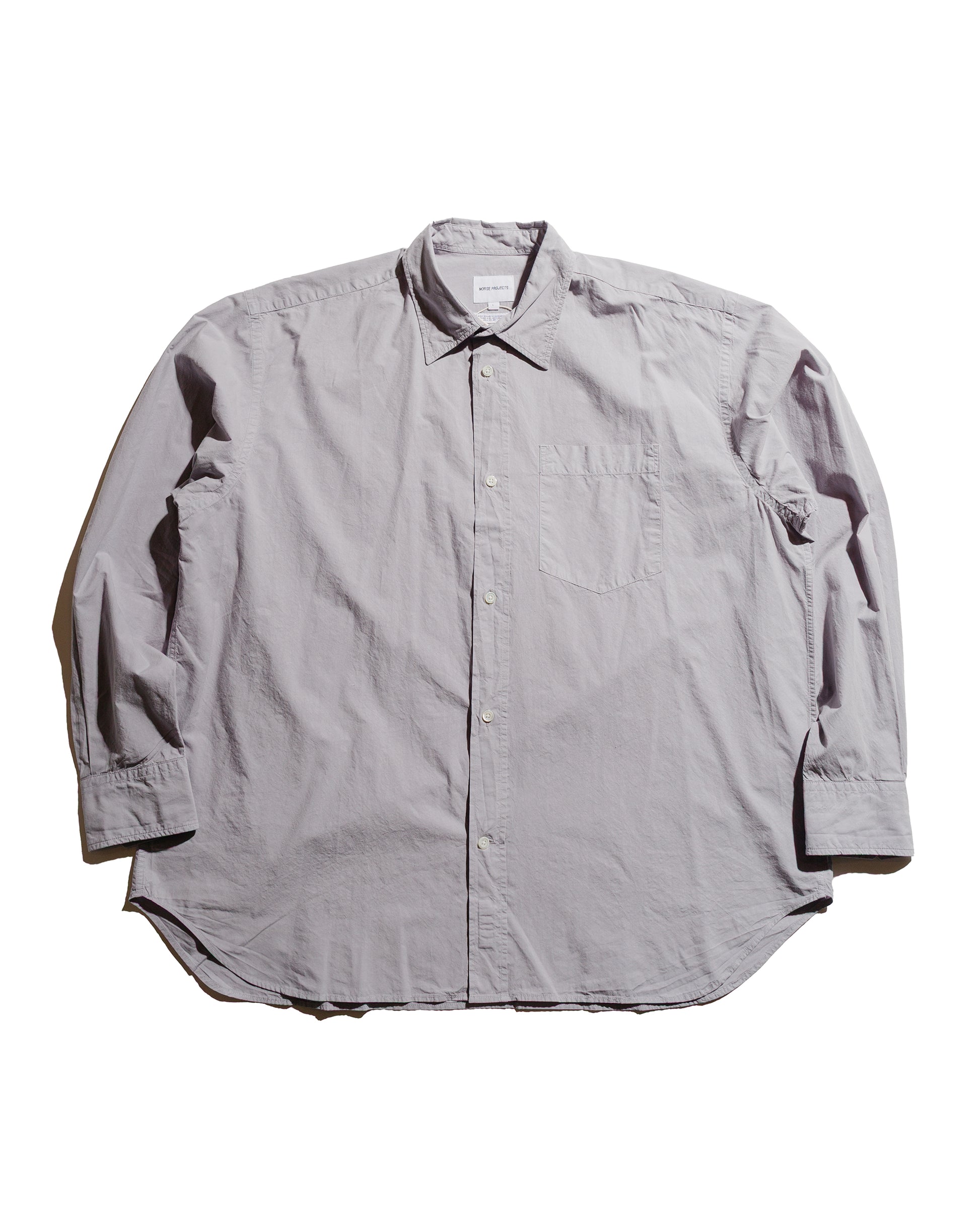 lost & found Norse Projects Norse Projects Ole Cotton Tencel Shirt Crocus Purple