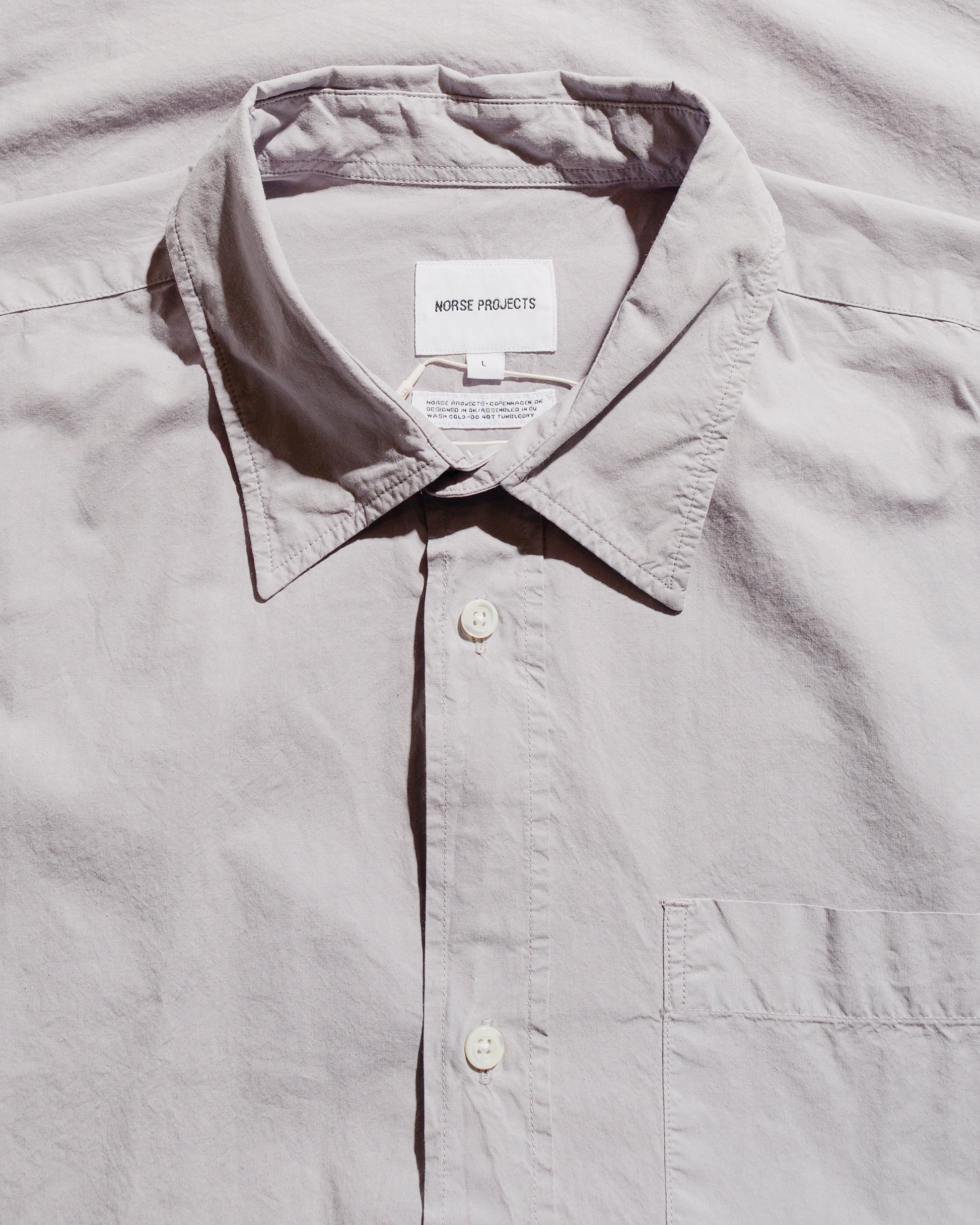 lost & found Norse Projects Norse Projects Ole Cotton Tencel Shirt Crocus Purple
