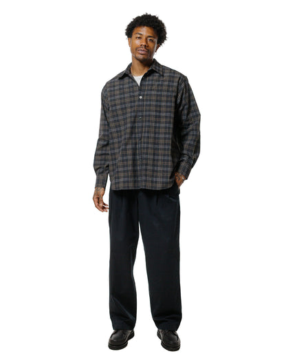 lost & found Norse Projects Norse Projects Ole Oversized Wool Check Shirt Charcoal Grey