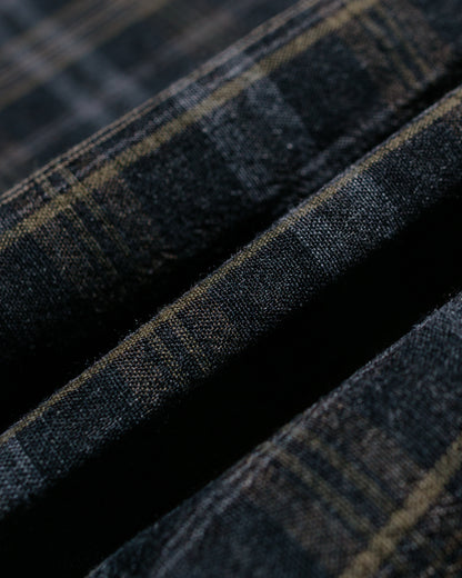 lost & found Norse Projects Norse Projects Ole Oversized Wool Check Shirt Charcoal Grey