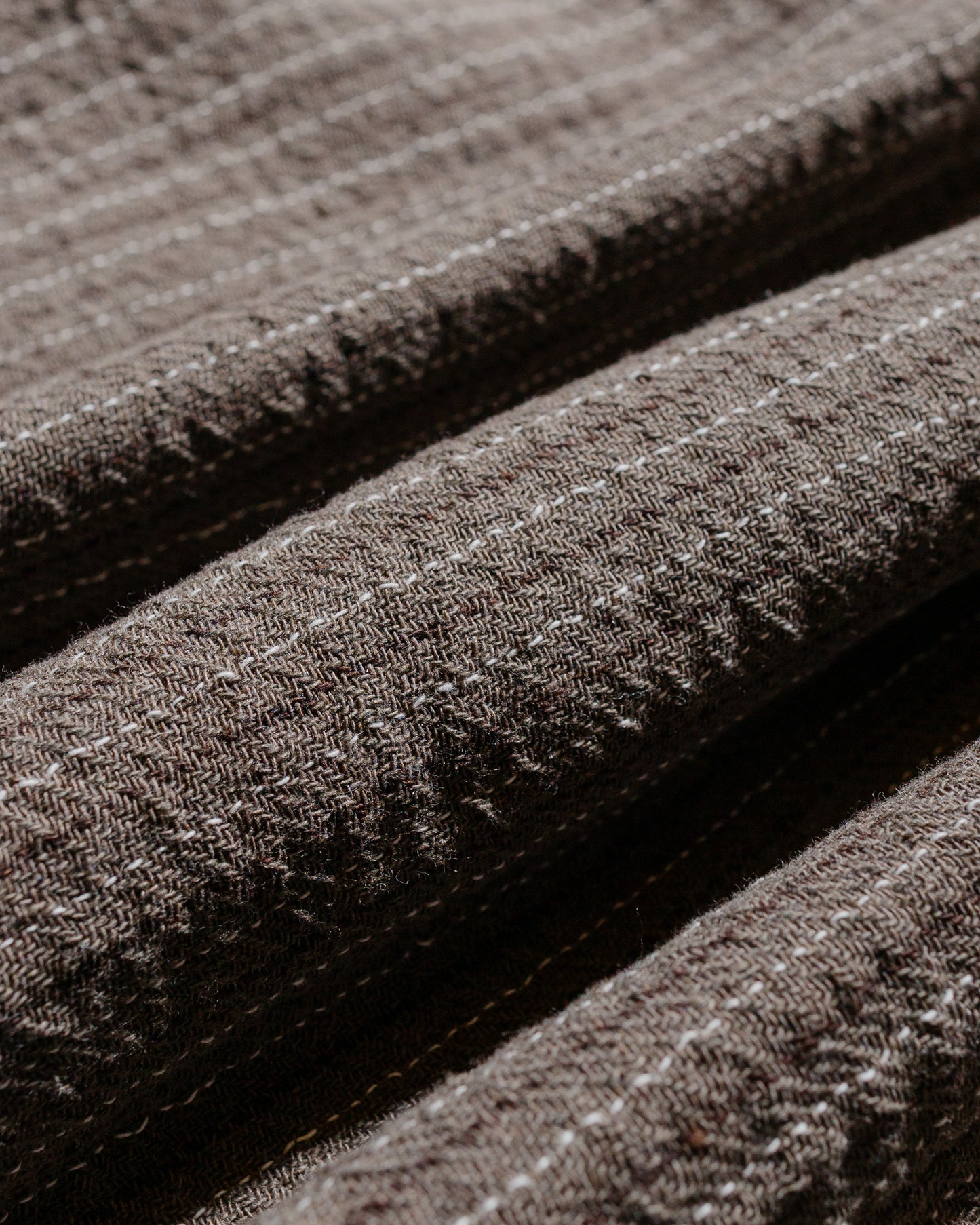 lost & found Norse Projects Norse Projects Ole Oversized Wool Stripe Shirt Seal Brown