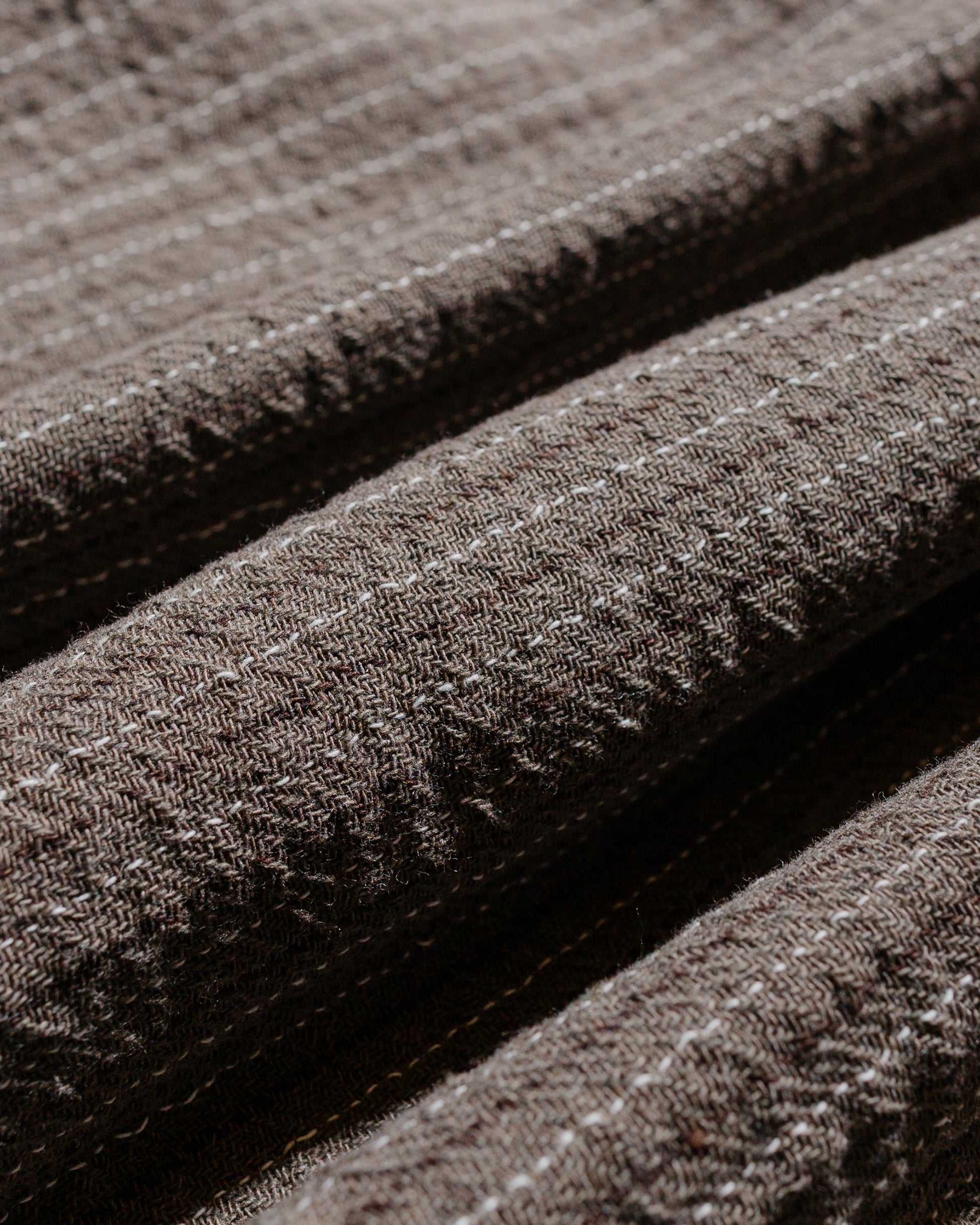 lost & found Norse Projects Norse Projects Ole Oversized Wool Stripe Shirt Seal Brown