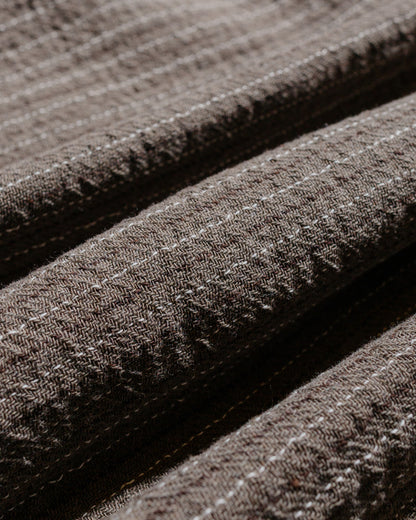 lost & found Norse Projects Norse Projects Ole Oversized Wool Stripe Shirt Seal Brown