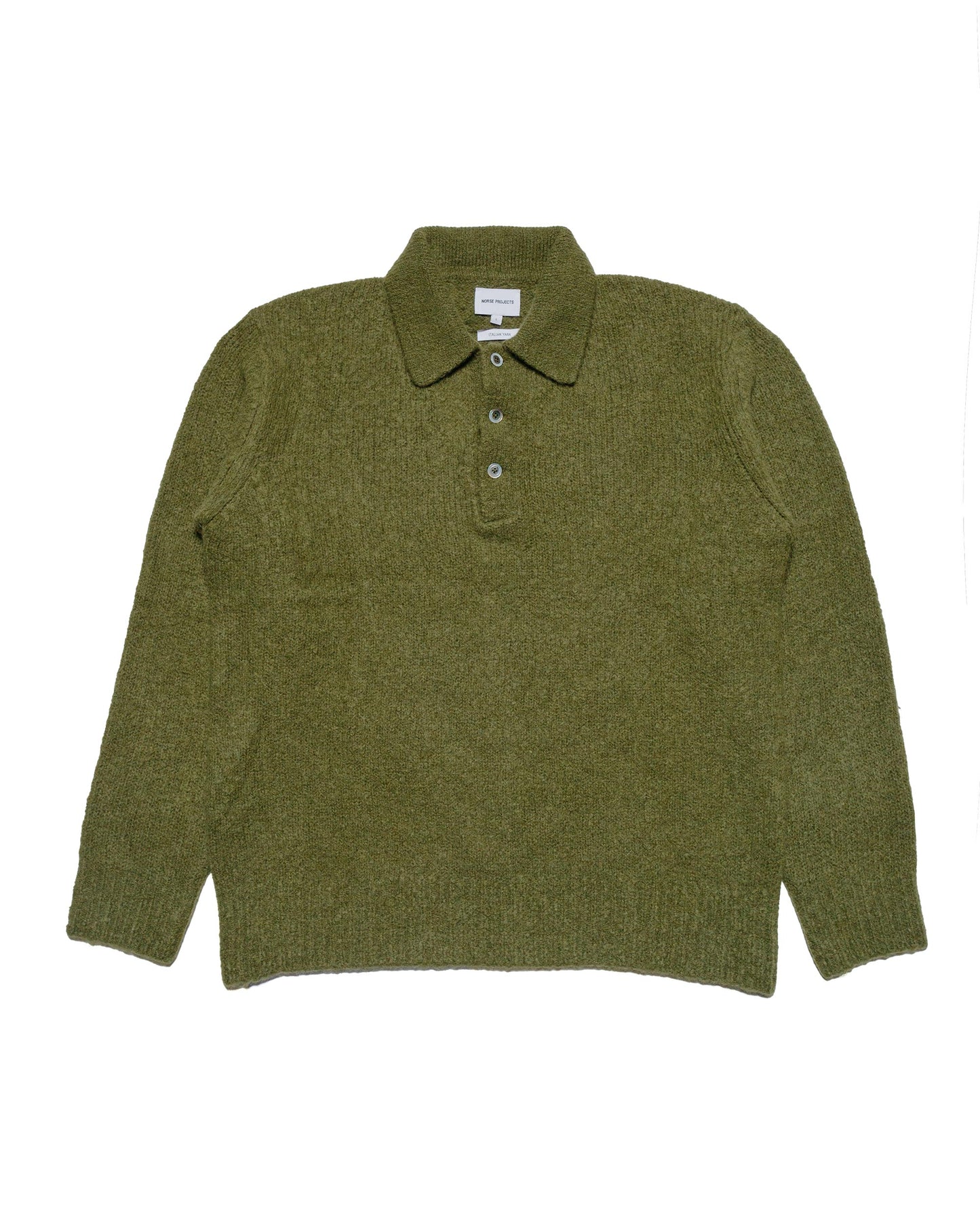 lost & found Norse Projects Norse Projects Rasmus Relaxed Brushed Polo Ivy Green